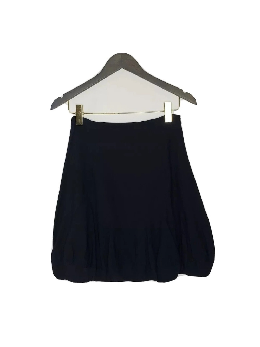 STELLA MCCARTNEY Womens US 6/ IT 40 Navy Blue Silk Wool Bubble Hem Mini Skirt